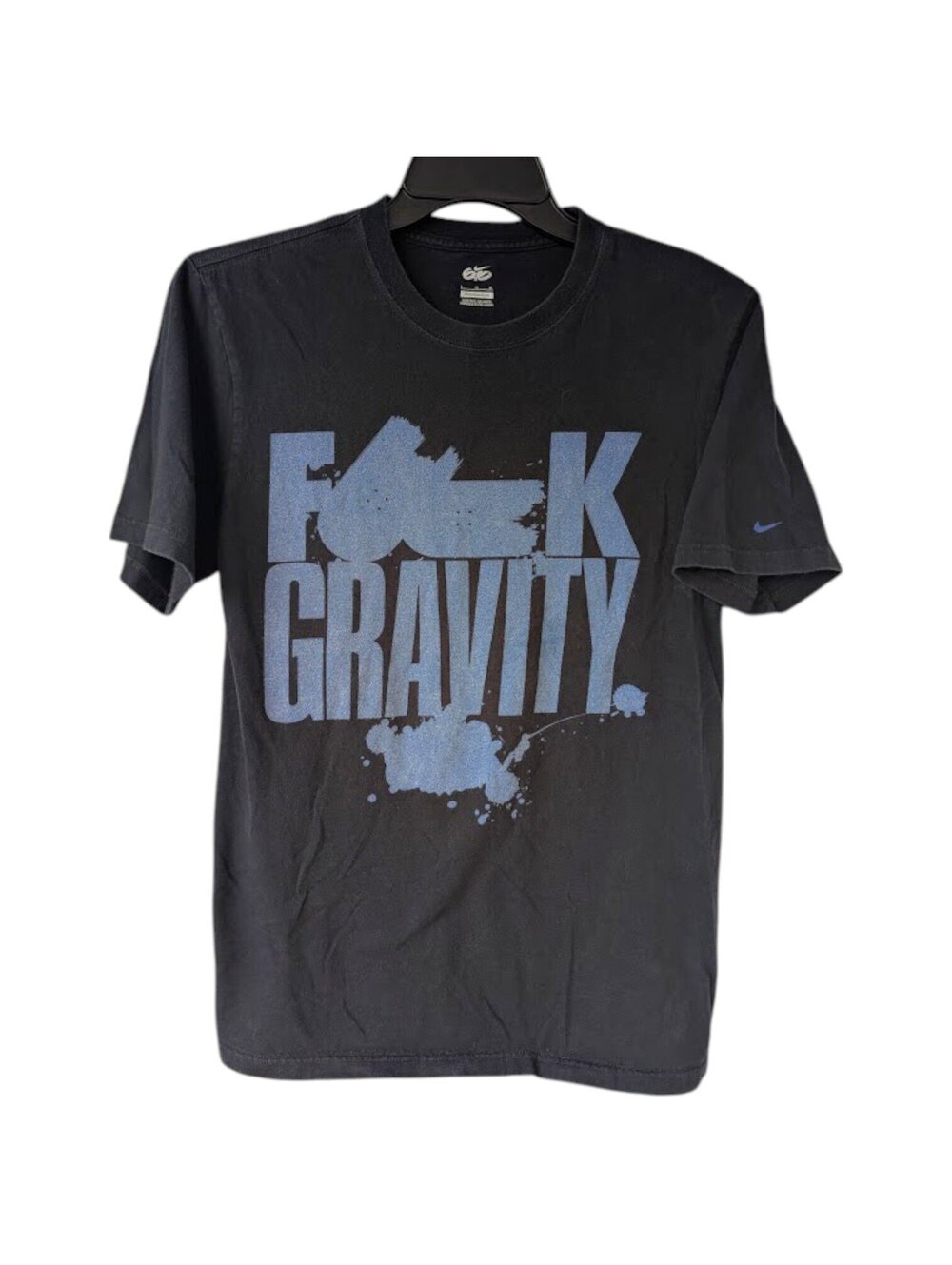 Vintage Y2K Nike 6.0 T-Shirt Mens Large Black Gravity Skateboarding Tee 19.5x28